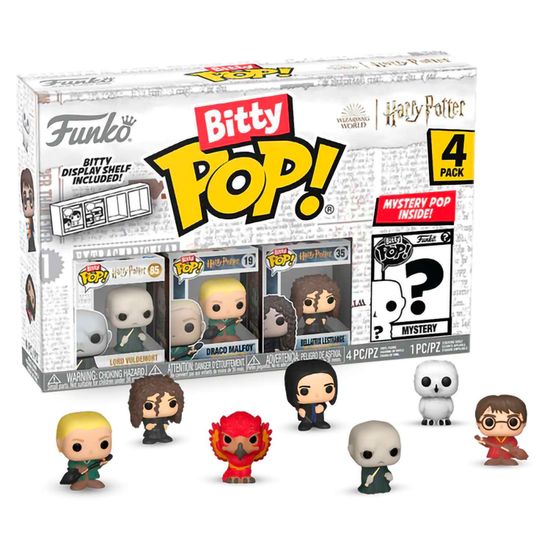 Набор Funko Bitty POP! Harry Potter S4 Voldemort+Draco+Bellatrix+Mystery (1 of 4) 4шт 71318 / Набор Фанко Битти ПОП! по мотивам вселенной "Гарри Поттер"