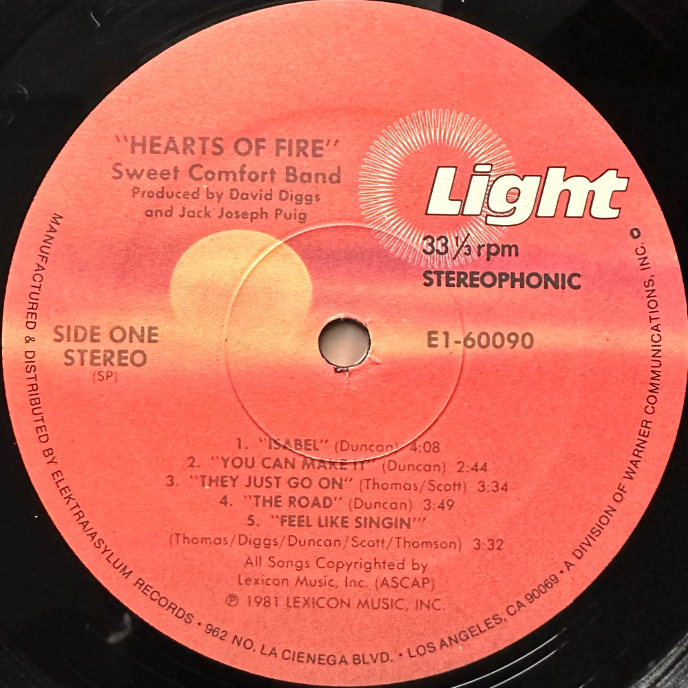 Sweet Comfort Band - Hearts Of Fire (США 1981г.)