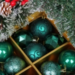 Новогодние шары «Зимняя вечеринка» 6 см (набор 16 шт), Изумруд