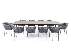"Санта-Фе" обеденная группа на 10 персон, стол HPL, плоский роуп