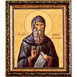 Давид Эвбейский игумен, преподобный. Икона на холсте.