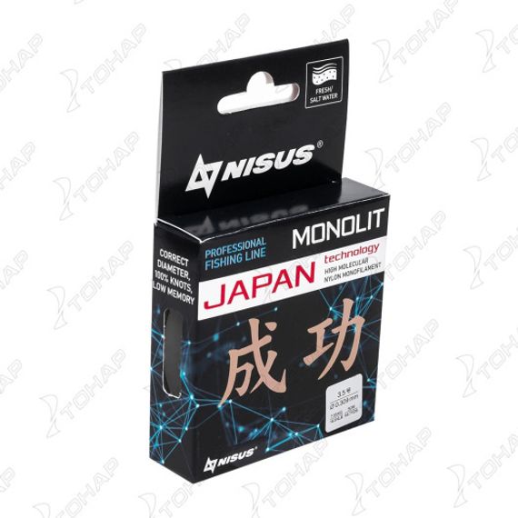 Леска MONOLIT 0,309mm/50m Nylon Transparent (N-MO-0.309-50) Nisus