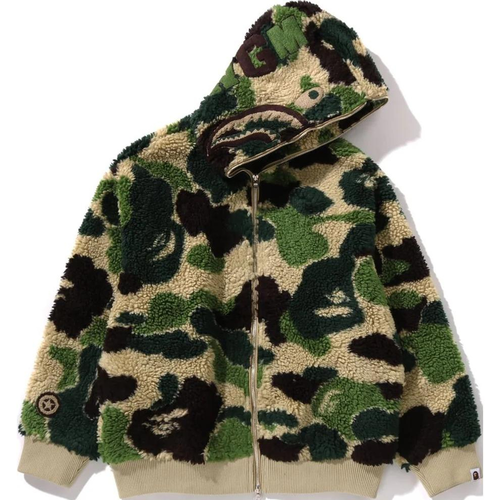 A Bathing Ape Abc Camo Boa Shark Relaxed Fit Худи зеленый