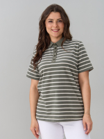 Блузка БЛк-143/хакибежевая-полоса-н