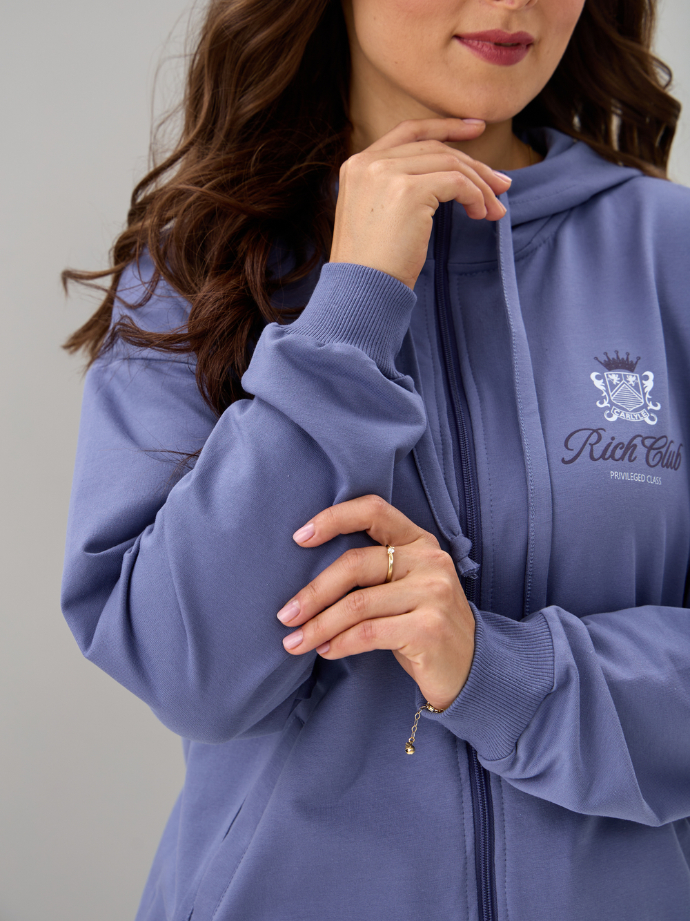 Костюм с брюками КБф-055О/серо-фиолетовый-п