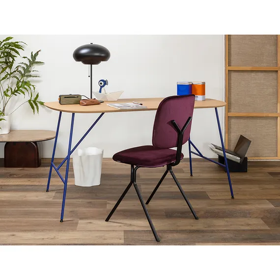 Стул Ror Y, пурпурный велюр