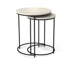 Столик журнальный Sheffilton SHT-CT7 ЛДСП/металл (Дуб беленый/Черный муар)