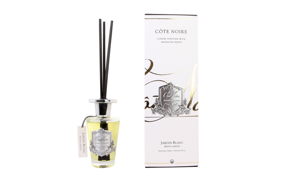 Диффузор с серебряным декором Cote Noire Jardin Blanc