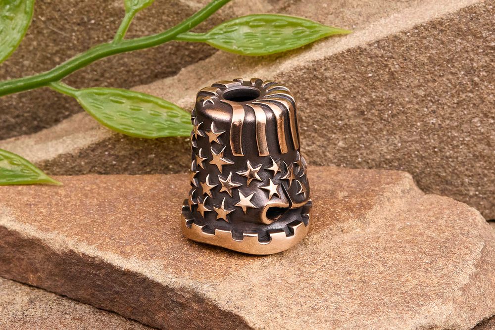 Бусина для темляка Флаг США (бронза) от мастерской Братьев Пешковых