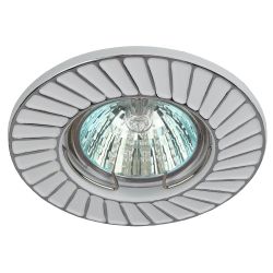 ST6 CH/WH Светильник ЭРА штампованный MR16,12V/220V, 50W белый/хром | Штампованные встраиваемые светильники