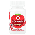 VitaWorks, бузина для детей, витамин C и цинк, ягодное ассорти, 120 жевательных таблеток