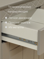 Комод Индра, 76,5х78,8х36,5, серый с ящиками, МДФ, Dipriz