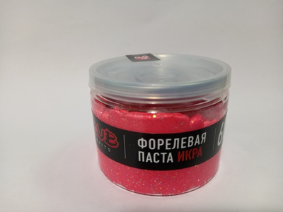 Форелевая паста "Икра" красная, флюоресцентная.