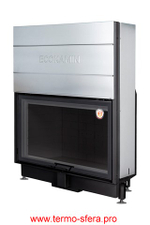 Каминная топка Экокамин ВЕГА 1200 PB принтинг черный шамот подовое горение