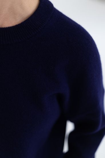 Джемпер Л.Т., 100% шерсть ягнёнка, цвет темно-синий.