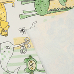 Клеенка детская «Мультики», р-р. 70х100 см., без окантовки, цвет белый/зеленый