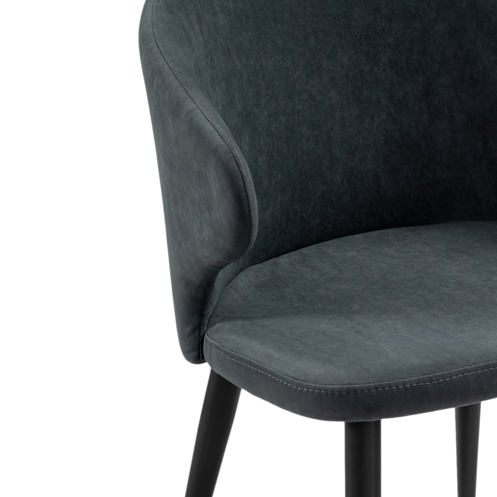 Стул на металлокаркасе Woodville Алсисар катания графит, черный, ножки черные