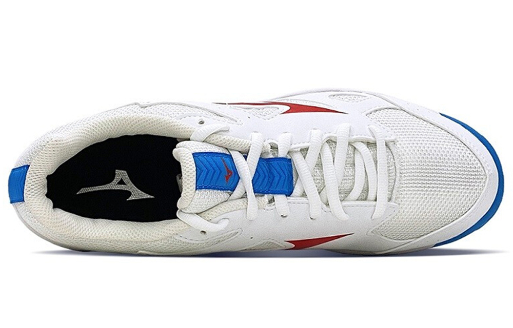 Mizuno Cyclone Speed CN Slip Resistant, Abrasion Resistant, Breathable Low top Training Shoes Unisex White Blue Red
