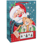 Пакет подарочный «Веселый Дедушка Мороз» 31*42*12 см, микс