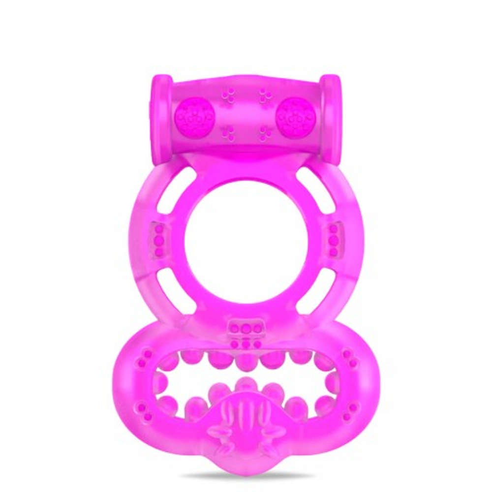 Виброкольцо LUXE VIBRO Бархатный молот (+ презерватив)
