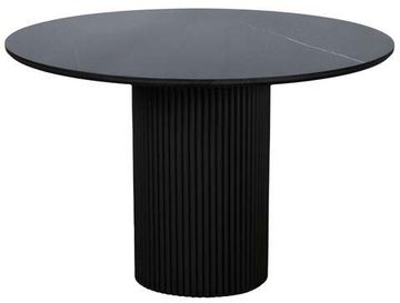 Стол DUBAI 110 Portrait Black gloss / black velvet