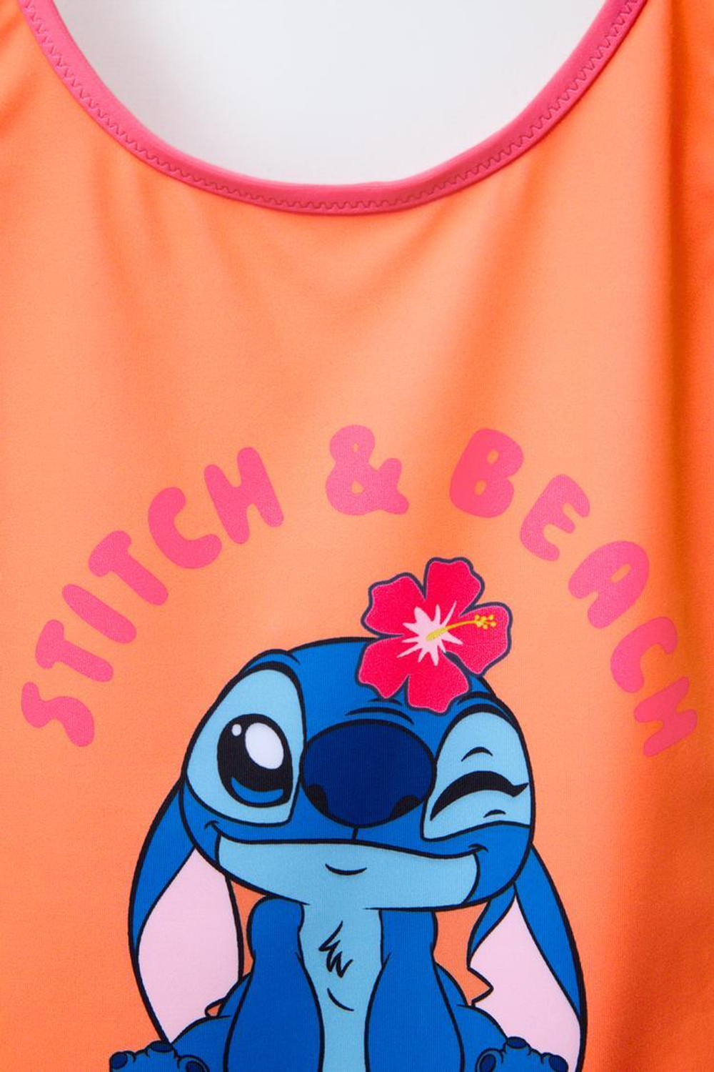 ZARA КУПАЛЬНИК С ПРИНТОМ LILO & STITCH © DISNEY, ЦВЕТ ФУКСИИ