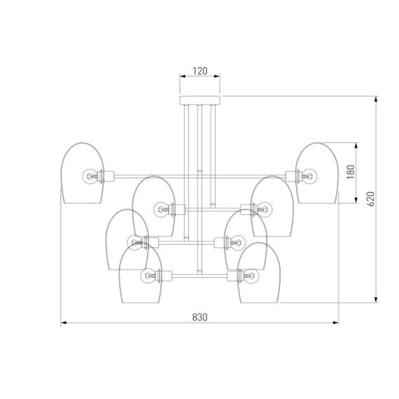 Подвесная люстра Eurosvet Gardie 70141/8 хром