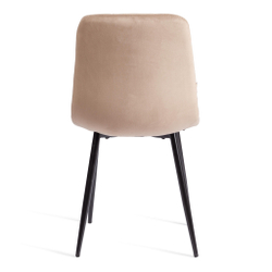 Стул CHILLY (mod. JSC-220) Велюр/металл , 44,5х52,5х88 см, Beige (бежевый) HLR8 / черный (Комплект из 4 шт.)