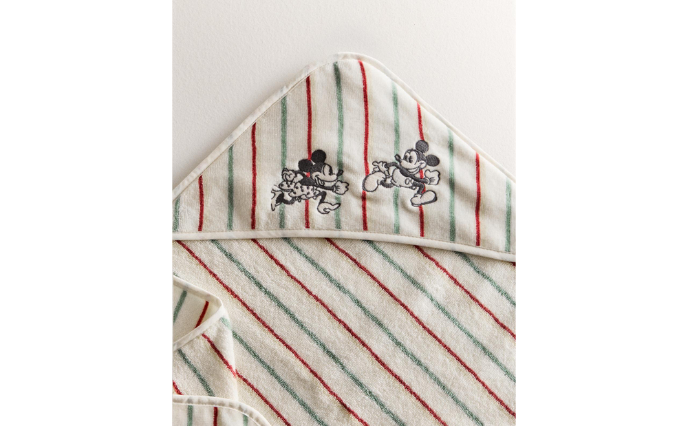 Zara Home Детское полотенце с капюшоном из хлопка, жёлтый