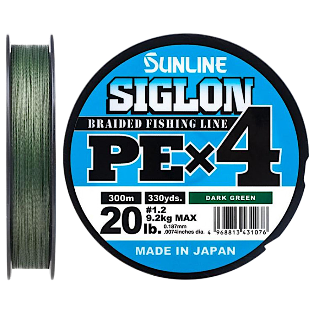 Шнур SunLine Siglon PEx4 150m 0.4 0.296mm 22.0kg 60lb Dark Green