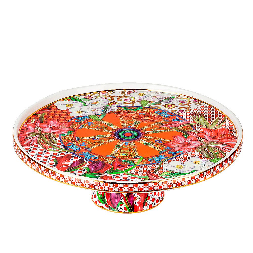 Тортовница на ножке "Secret Garden" d=31см. h=10см (фарфор) (подарочная упаковка)