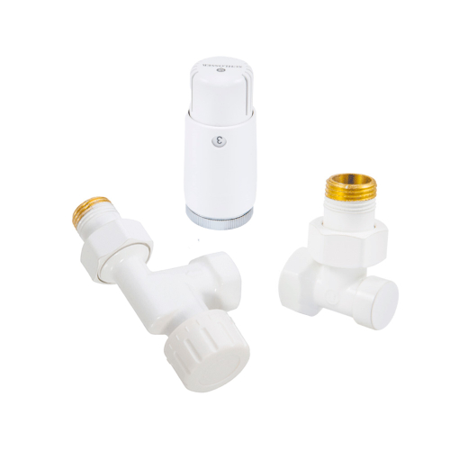 Комплект узла нижнего подкл SCHLOSSER осевой STANDARD MINI 1/2quot; (белый) с термоголовкой MINI DIAMANT М30х1,5