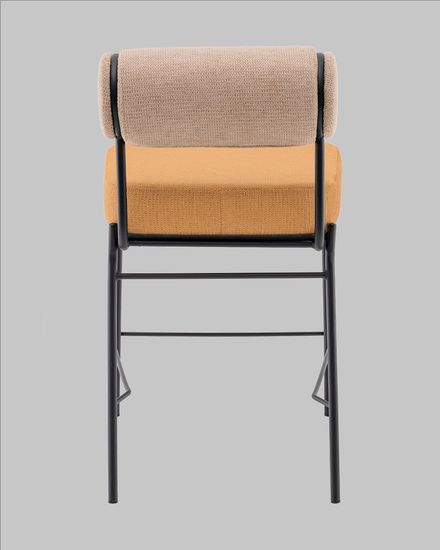 Стул полубарный Ponpoun бежевый терракотовый