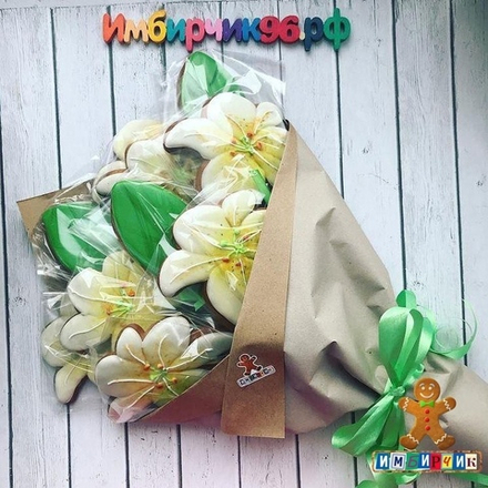 Имбирные пряники цветы