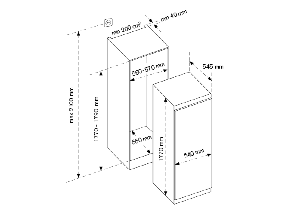 Холодильник Bertazzoni LRD603UBNPVC/20