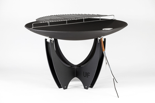 Чаша для костра с высоким основанием Up!Flame STEEL CUP 1000 Magnum black