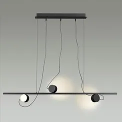 6600/21L HIGHTECH ODL23 255 черный/металл Подвесной светильник IP20 LED 21W 1590Лм плафоны на магните 3000K NERA