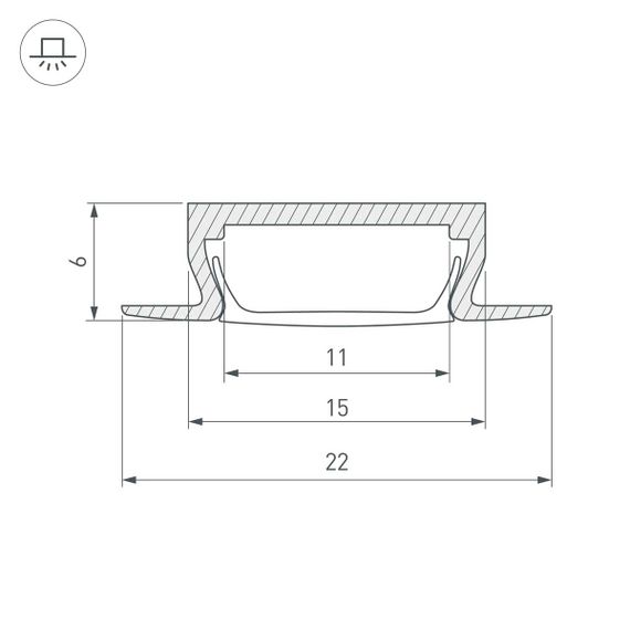 Встраиваемый профиль Arlight MIC-FS-2000 Anod 038688