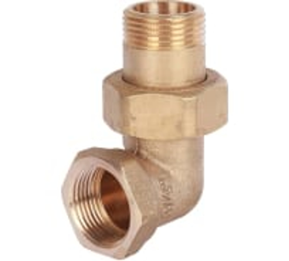 SFT-0057-000034 STOUT Разъемное угловое соединение "американка" ВН, уплотнение под гайкой o-ring кольцо никелированное 3/4"