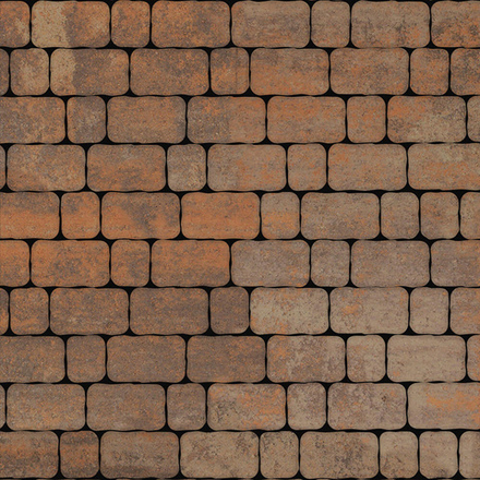 Тротуарная плитка Арена - Листопад гладкий Клен, комплект из 2 видов плит