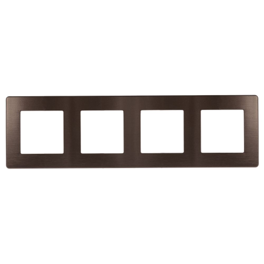 Рамка для розеток и выключателей ЭРА Серия 12 12-5104-13 на 4 поста, Сатин, бронза