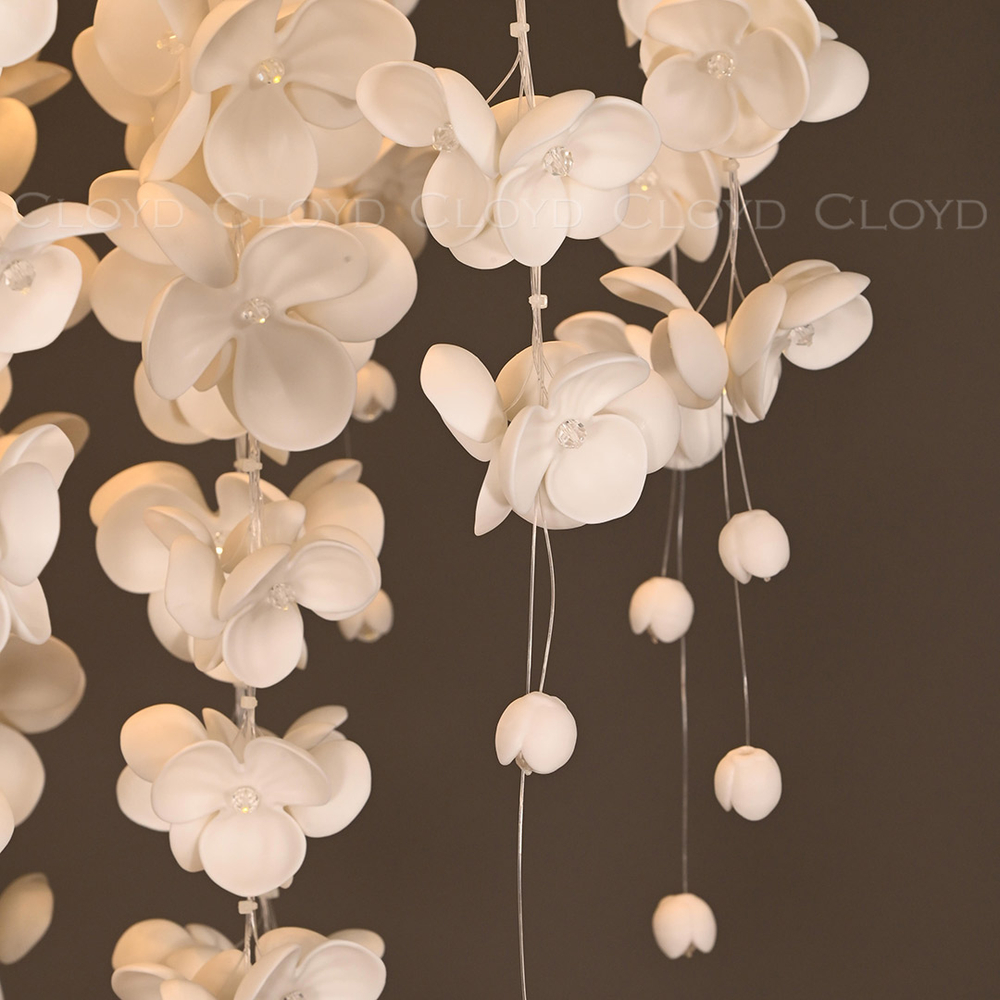 Люстра Cloyd TAONGI C9 / выс. 80 см - керамика - белый (арт.11333)