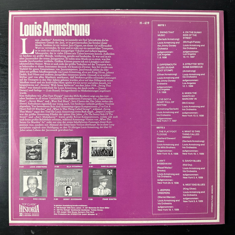 Louis Armstrong - Swing That Music Satchmo (Германия 1970г.)