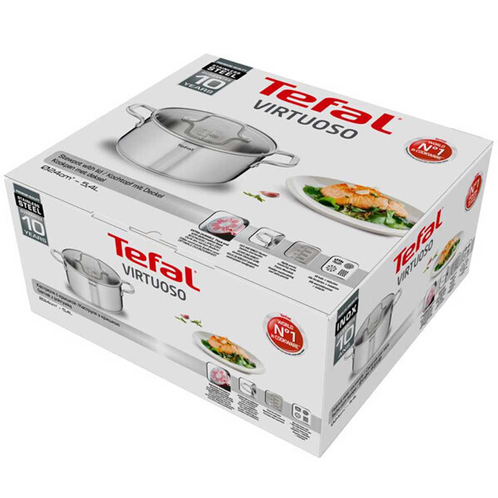 Кастрюля с крышкой Tefal VIRTUOSO 20 см 3 л E4924474
