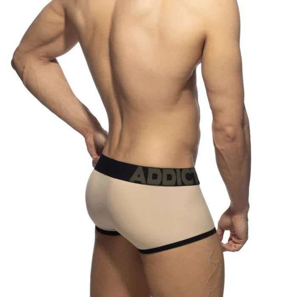 Мужские трусы хипсы бежевые с пуш-ап Addicted AD1083-20