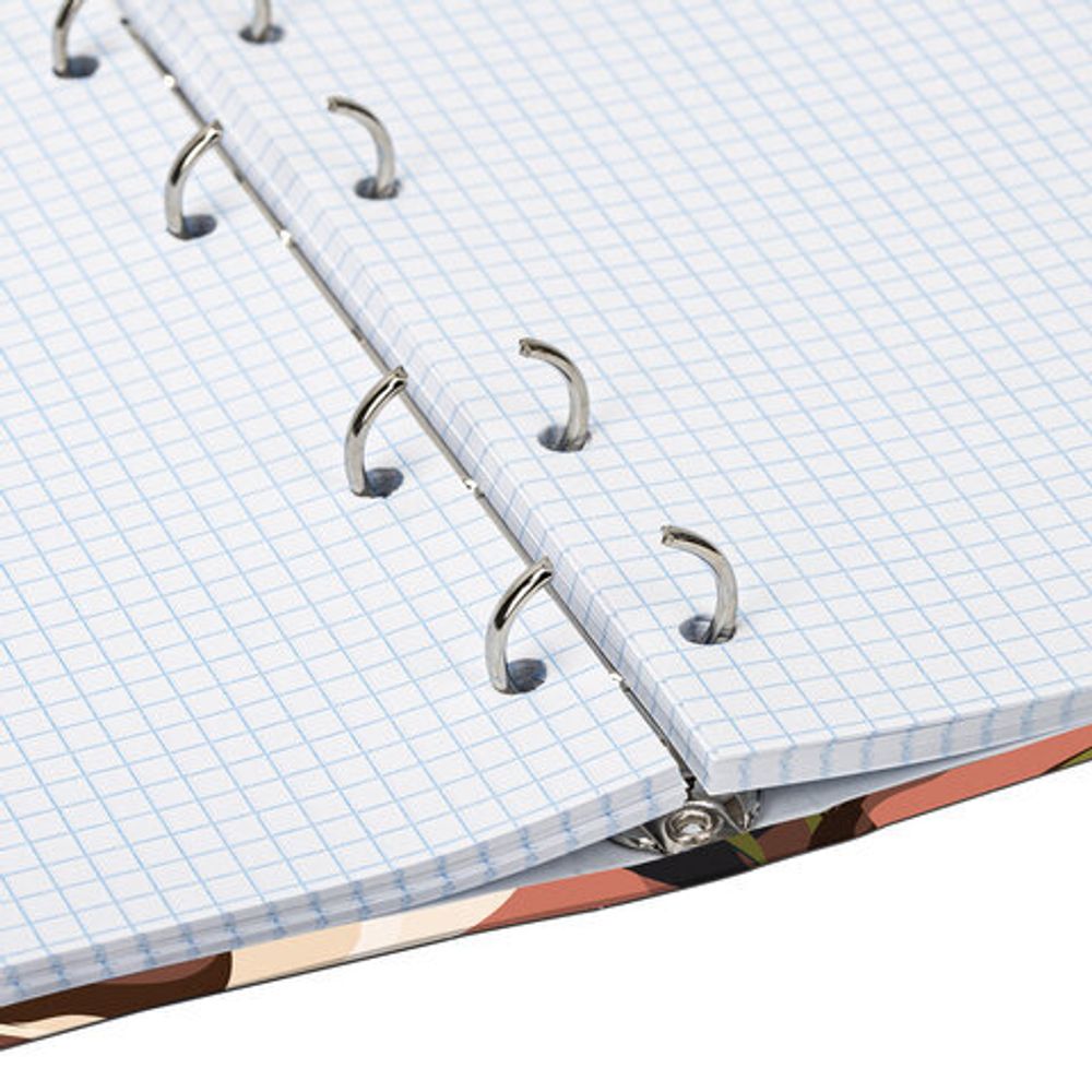 Тетрадь на кольцах А5 175х215 мм, 120 л., твердый картон, клетка, BRAUBERG, "Vision", 404075