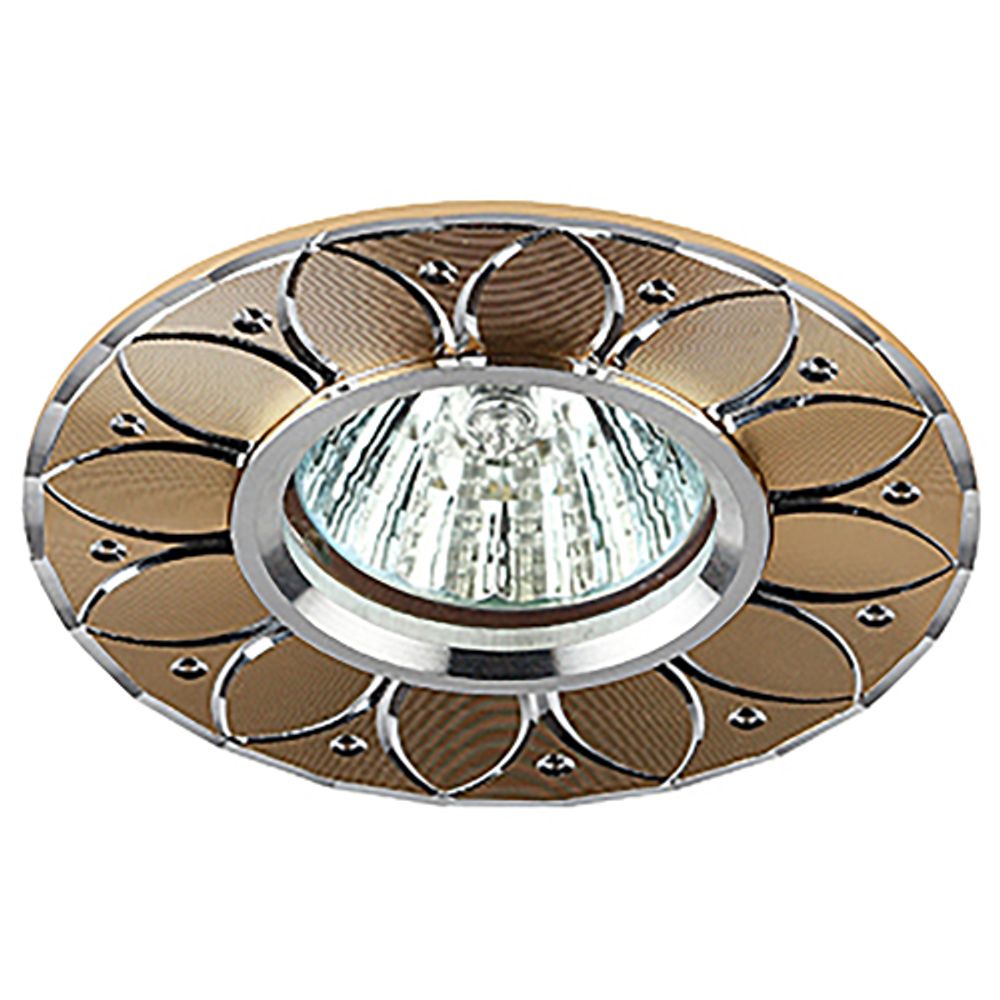 KL42 SL/GD Светильник ЭРА литой алюминевый MR16,12V/220V, 50W серебро/золото | Алюминиевые встраиваемые светильники