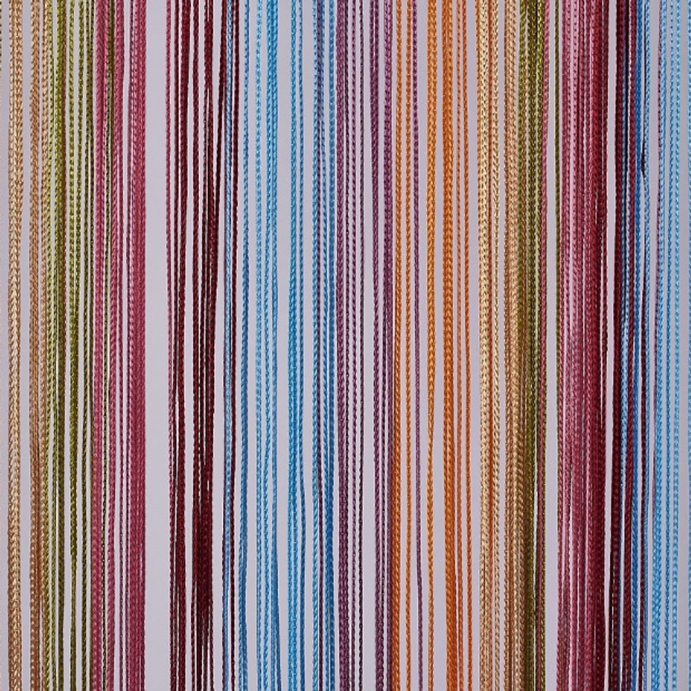 Нитяные шторы легкие радуга - разноцветные. 300 х 280 см. Арт. 104
