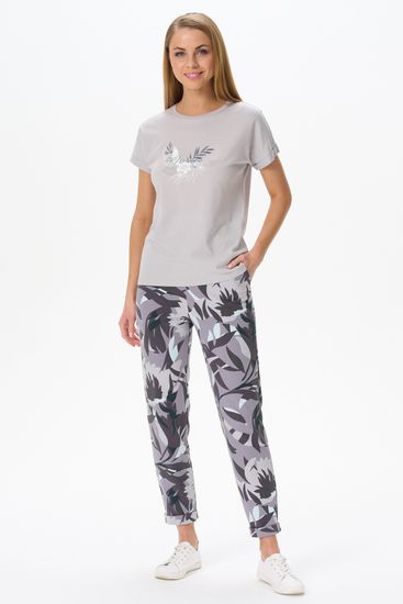 Брюки женские повседневные из футера Лори B4405-P90.3S06,серый