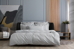 Простыня на резинке 140х200x40 German Grass Ash grey Allure серая